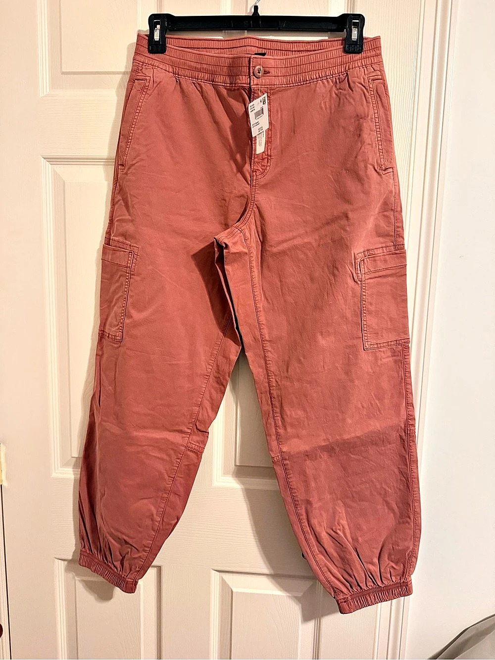AE New Mid-Rise Soft Pull-On Cargo Pants coral Medium